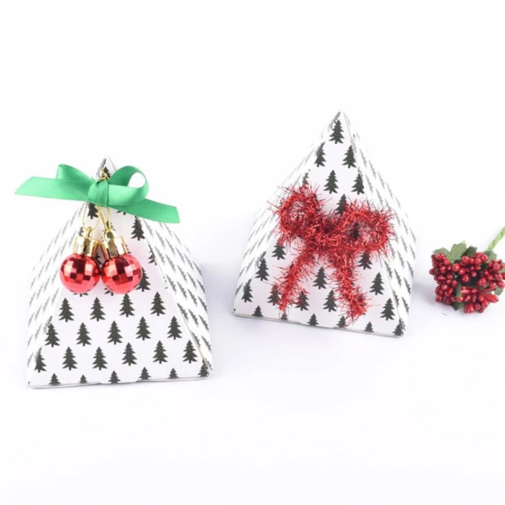 Christmas Small Gift Wrapping Triangle Box